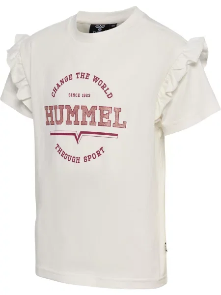 T-shirt dla dziewczynki Hummel hmlVIOLET biała