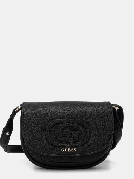 Mała mały torba podróżna Guess z autografem czarna
