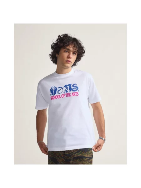 Koszulka Vans Art Skool z krótkim rękawem niebieski różowy M biały