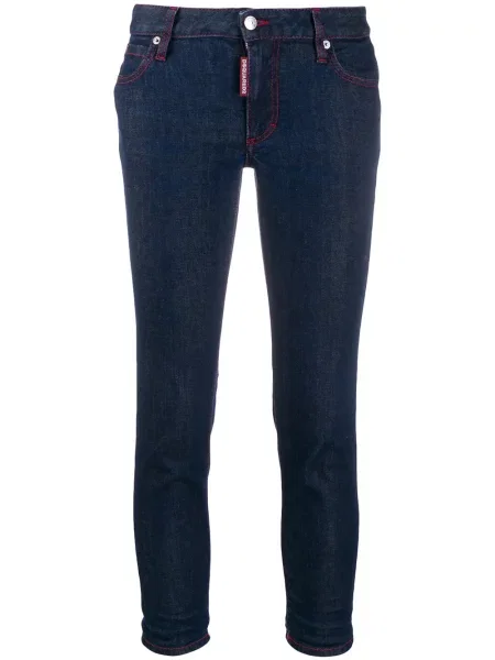 Decupat blugi skinny Dsquared2 skinny fit albastru