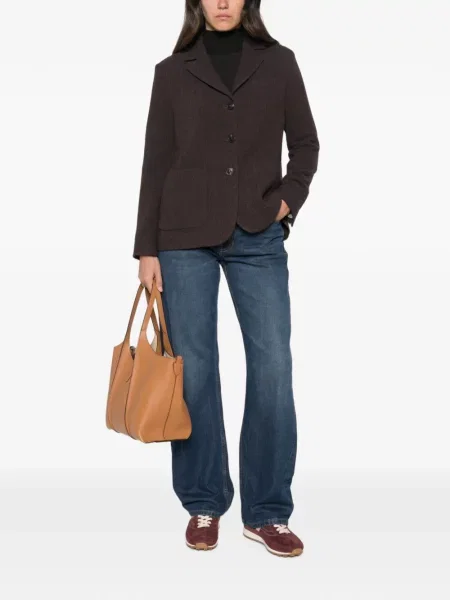 Sacou 19.61 Milano cu model herringbone maro
