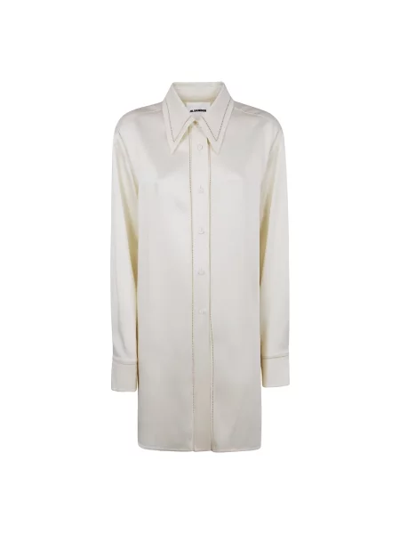Sukienka koszulowa Jil Sander klasyczna biała