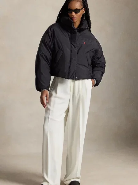 Polo Ralph Lauren kurtka puchowa POLY TAFF-WVN-COAT czarna