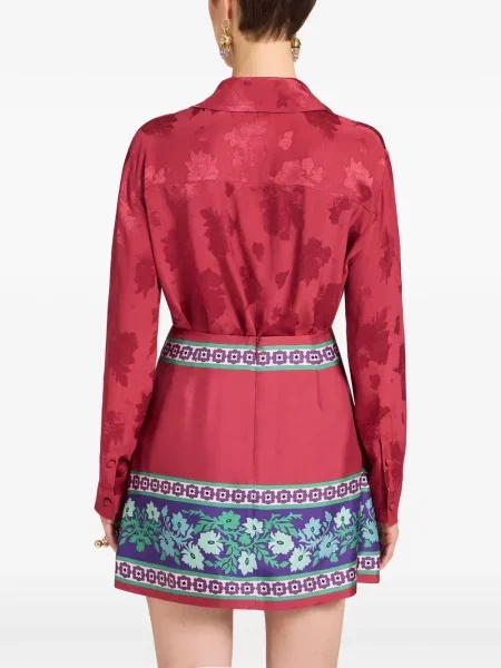 Cămașă La Doublej cu model floral roșu