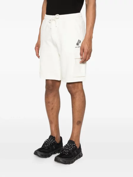 Pantaloni scurți cargo Karl Lagerfeld cu imagine alb