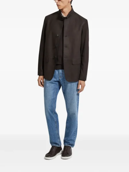 Geanta de piele Zegna maro