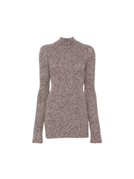 Sweter Sportmax wełniany brązowy