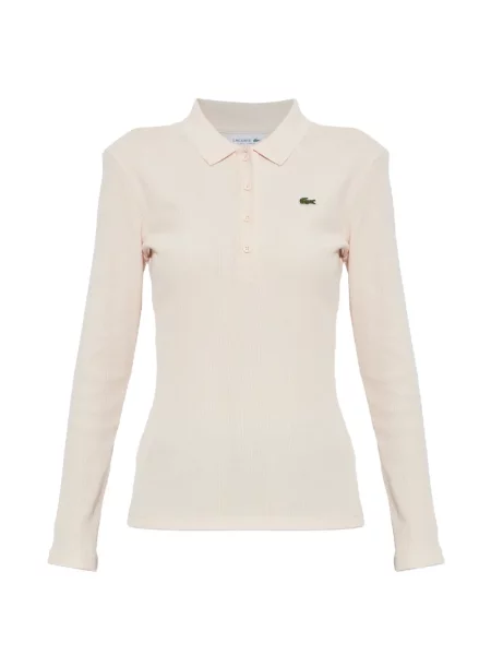 Lung tricou polo Lacoste roz