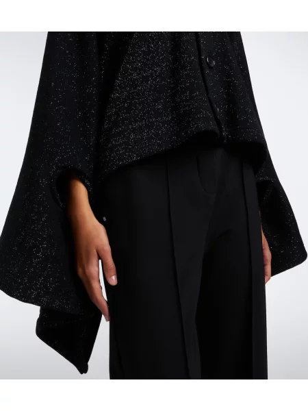 Cardigan Junya Watanabe de lână drapat negru