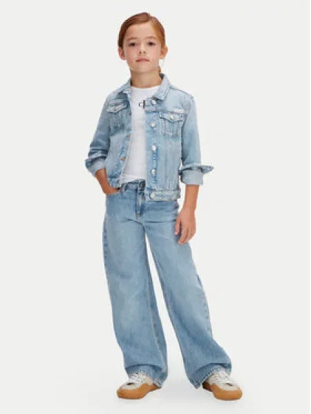 Calvin Klein Džinsai Wide Leg mėlyna