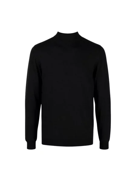 Sweter z golfem Lardini wełniany czarny