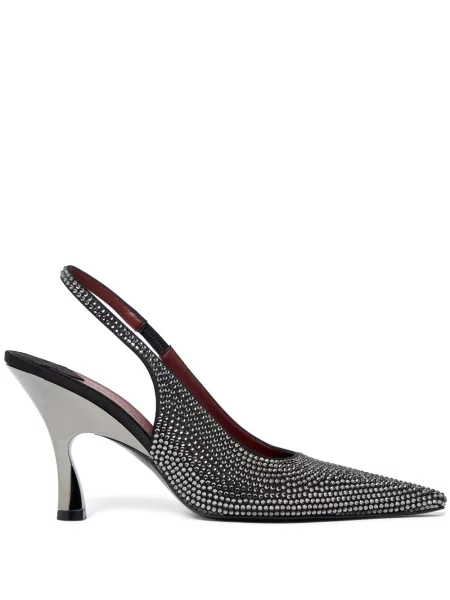 Pantofi cu toc Stella Mccartney slingback negru
