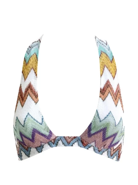 Bikini Missoni tricotate alb
