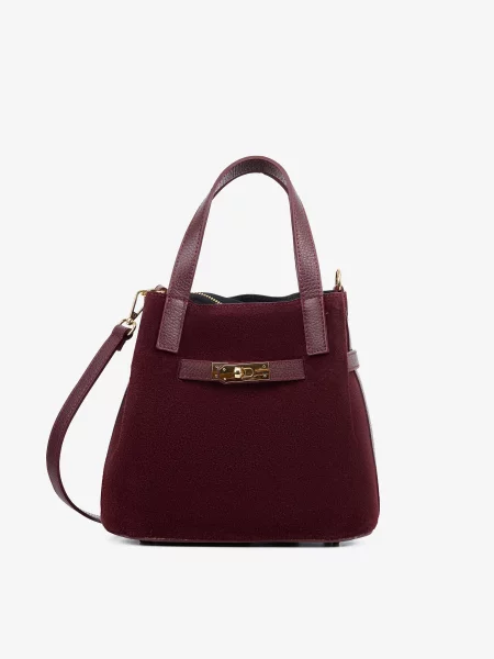 Regina Notte Сумка Замша/шкіра бордовий
