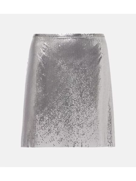 Spódnica Rabanne srebrna