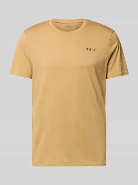 T-shirt o kroju regular fit z nadrukiem z logo model ‘Crew’ Polo Ralph Lauren Underwear brązowa