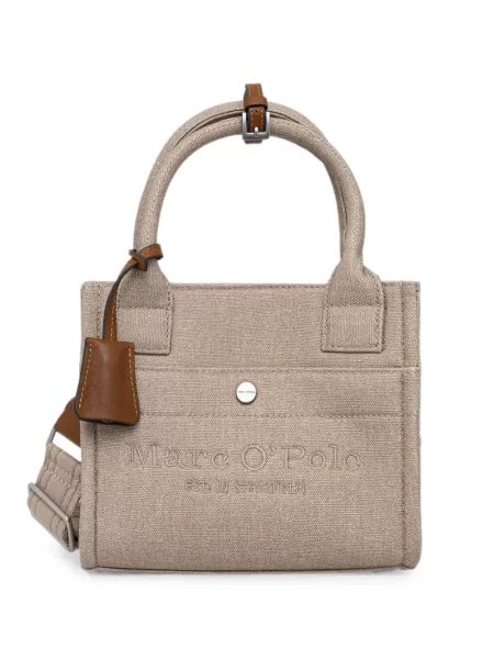 Geantă shopper Marc O'polo cu broderie din canvas