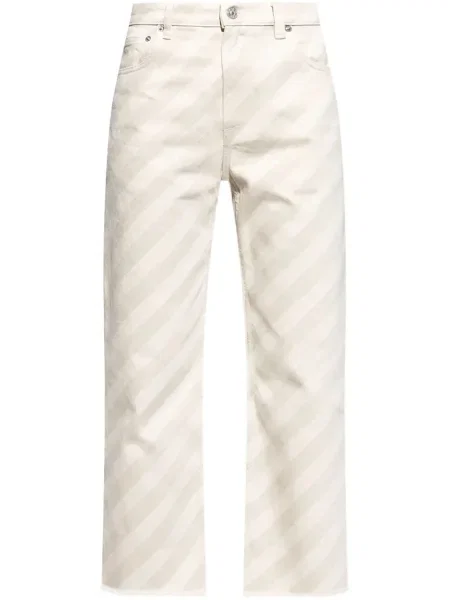 Pantaloni Marni cu dungi alb