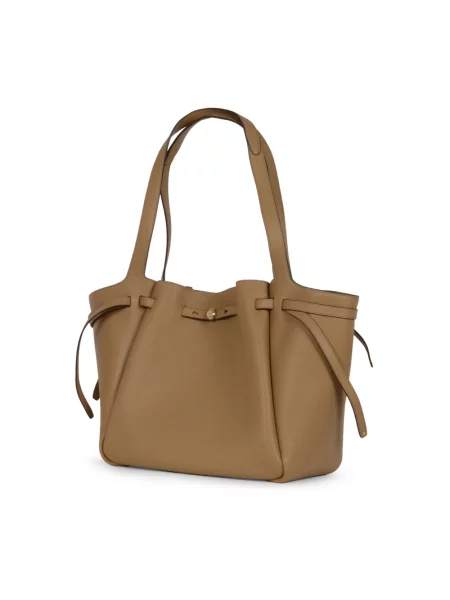 Tory Burch torebka skórzana Romy Tote beżowy