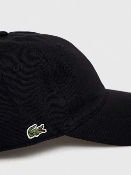 Однотонная кепка Lacoste черная