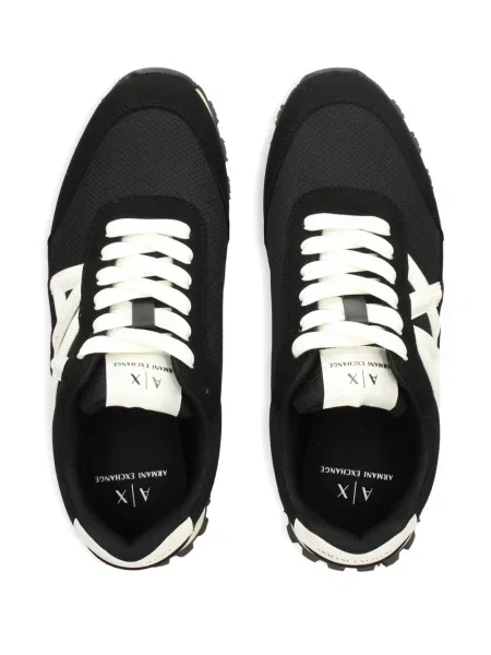 Sneakerși Armani Exchange plasă negru
