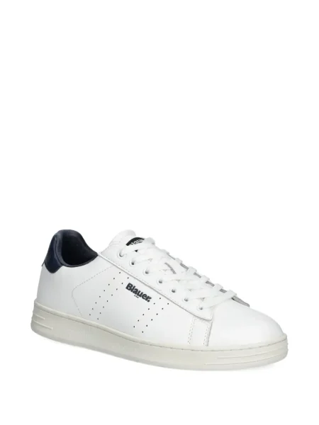 Sneakerși Blauer din piele alb