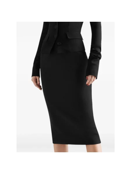 Spódnica ołówkowa Dolce And Gabbana wełniana czarna