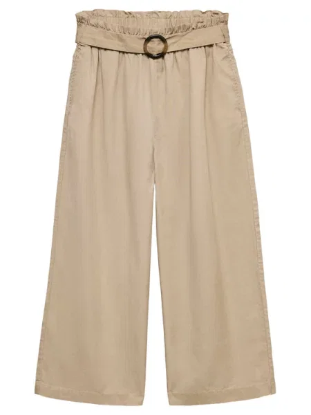 Vero Moda Ohlapne hlače Bree Cropped Fit rjava