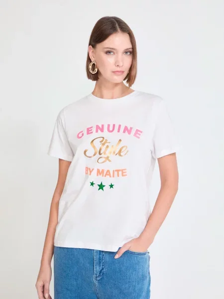 Lola Casademunt Tričko zlatá / oranžová / pink bílá