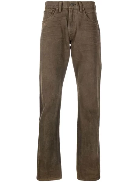 Blugi drepți Ralph Lauren Rrl maro