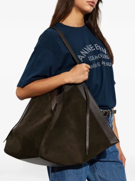 Geantă shopper Yuzefi din piele maro