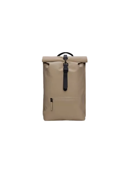 Plecak miejski Rains Rucksack Rolltop 13 + 4 l Beige beżowy
