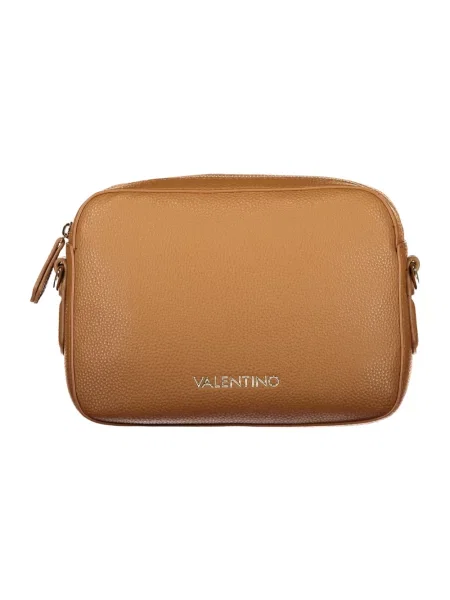 Lniana torebka crossbody Valentino Bags brązowa