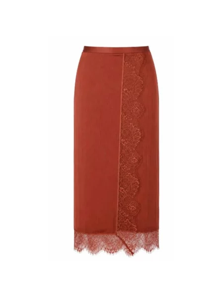 Spódnica midi Twinset brązowa