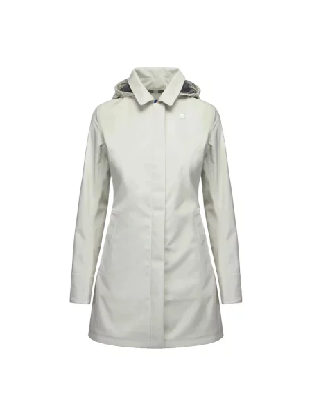 Parka K-way z logo biała