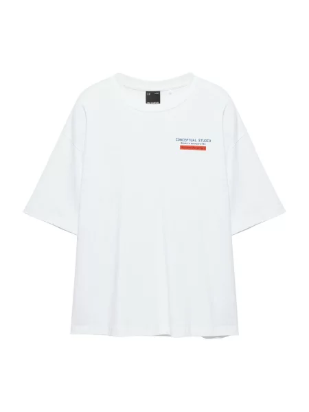 Pull&Bear Tricou albastru / roșu alb