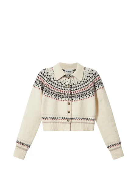 Cardigan Isabel Marant tricotate alb