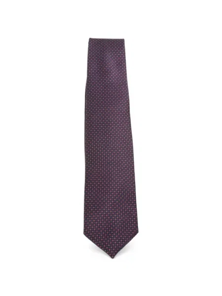 Cravată Corneliani de mătase cu imprimeu geometric albastru