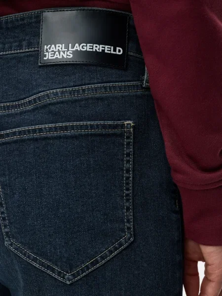 Дънки straight leg Karl Lagerfeld Jeans синьо
