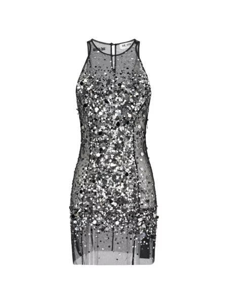 Rochie mini The Attico din tul de costum negru