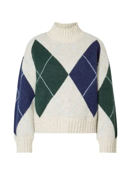 Abercrombie & Fitch Pulover crem / bleumarin / deschis / verde pin albastru