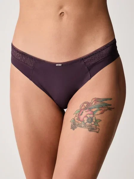 BOSS nohavičky dámske BRIEF_B LACE fialová