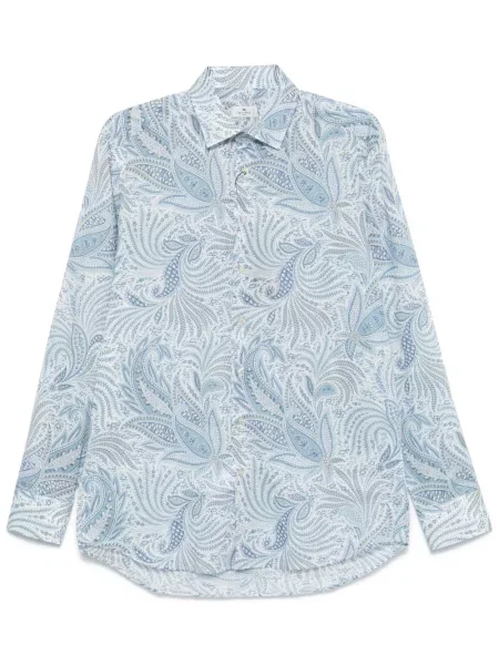 Cămașă Etro cu imagine cu model paisley albastru