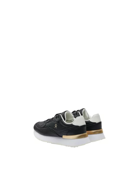 Sneakersy Tommy Hilfiger skórzane czarne
