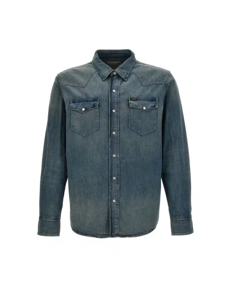 Koszula casualowa z imitacji denimu Polo Ralph Lauren niebieska