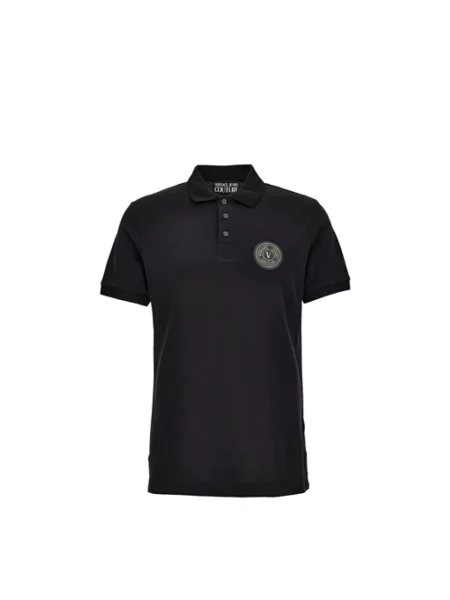 Koszulka polo Versace Jeans Couture czarna