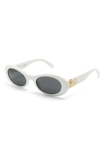 Saulės akiniai Miu Miu Eyewear balta