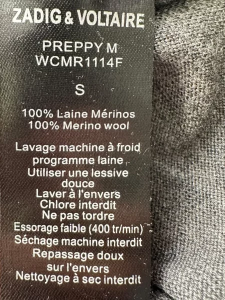 Пуловер Zadig&voltaire с V-образно деколте сиво