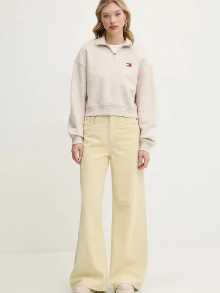 Tommy Jeans longsleeve beżowy