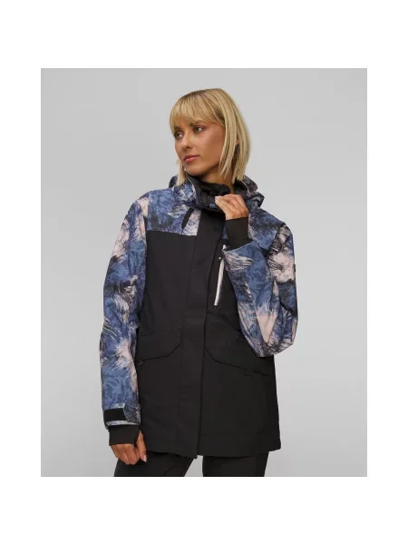 Snowboardová bunda ROXY Dawnrae Parka wild wind darknight černá